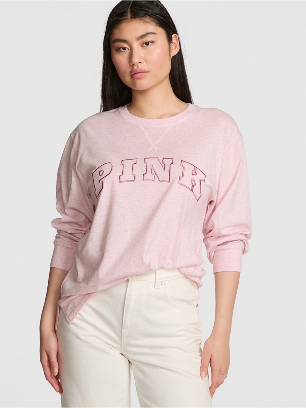 VS PINK  Campus Long Sleeve Tee like NEW M